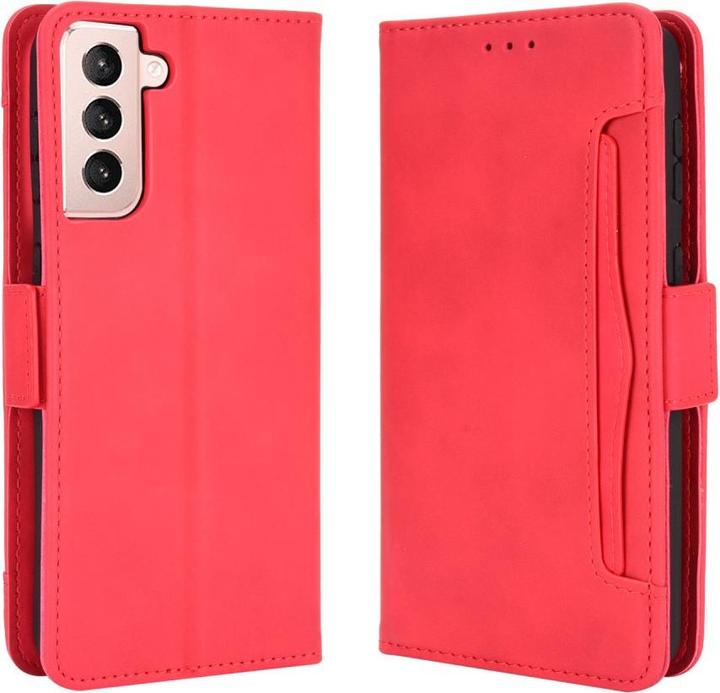 Produktbild Cover-Discount Galaxy S21 - Etui mit vielen Kartenfächer rot (Samsung Galaxy S21)
