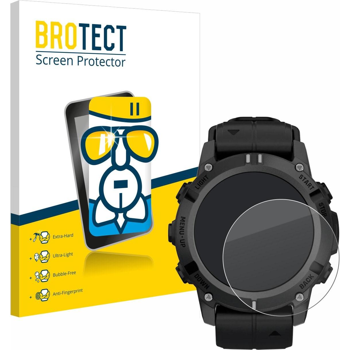 BROTECT Schutzglas Schutzfolie Displayschutz Display Schutz Glas Folie klar, Smartwatch Schutzfolie, Transparent