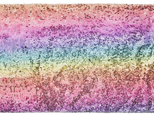 Partydeco Tischläufer mit regenbogen Pailletten