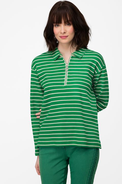 Produktbild Laurasøn Sweatshirt, Ringel, Polokragen, Langarm (M)