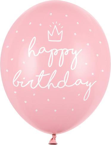 Actual product image Partydeco Strong Balloons 30 cm, Happy..., P.B. Pink (1 Pck (50 x)