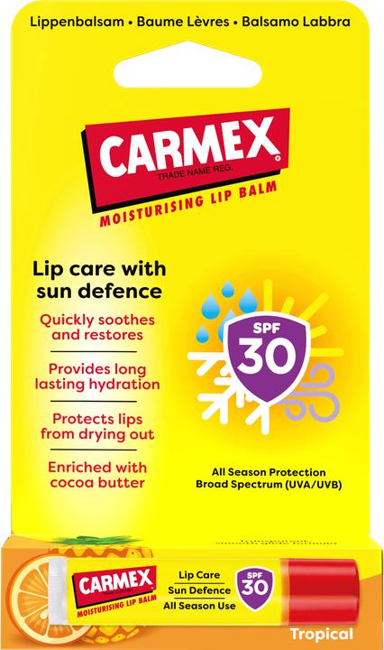 Image du produit Carmex Stick Défense Solaire Tropical - SPF30 (Baume à lèvres)