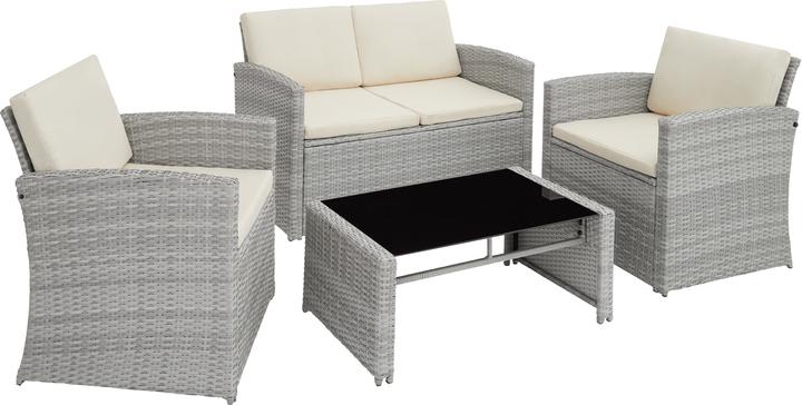 Actual product image tectake Rattan garden furniture lounge Lucca, variant 2