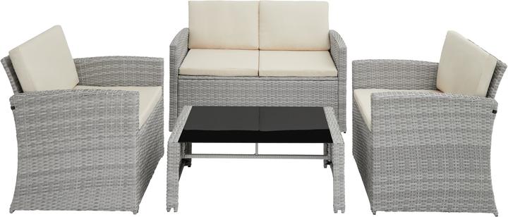 Actual product image tectake Rattan garden furniture lounge Lucca, variant 2