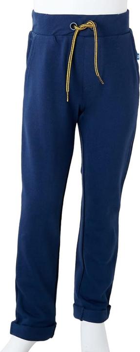 Actual product image VidaXL Children's trousers with drawstring navy blue 128,Material: 95 (128)