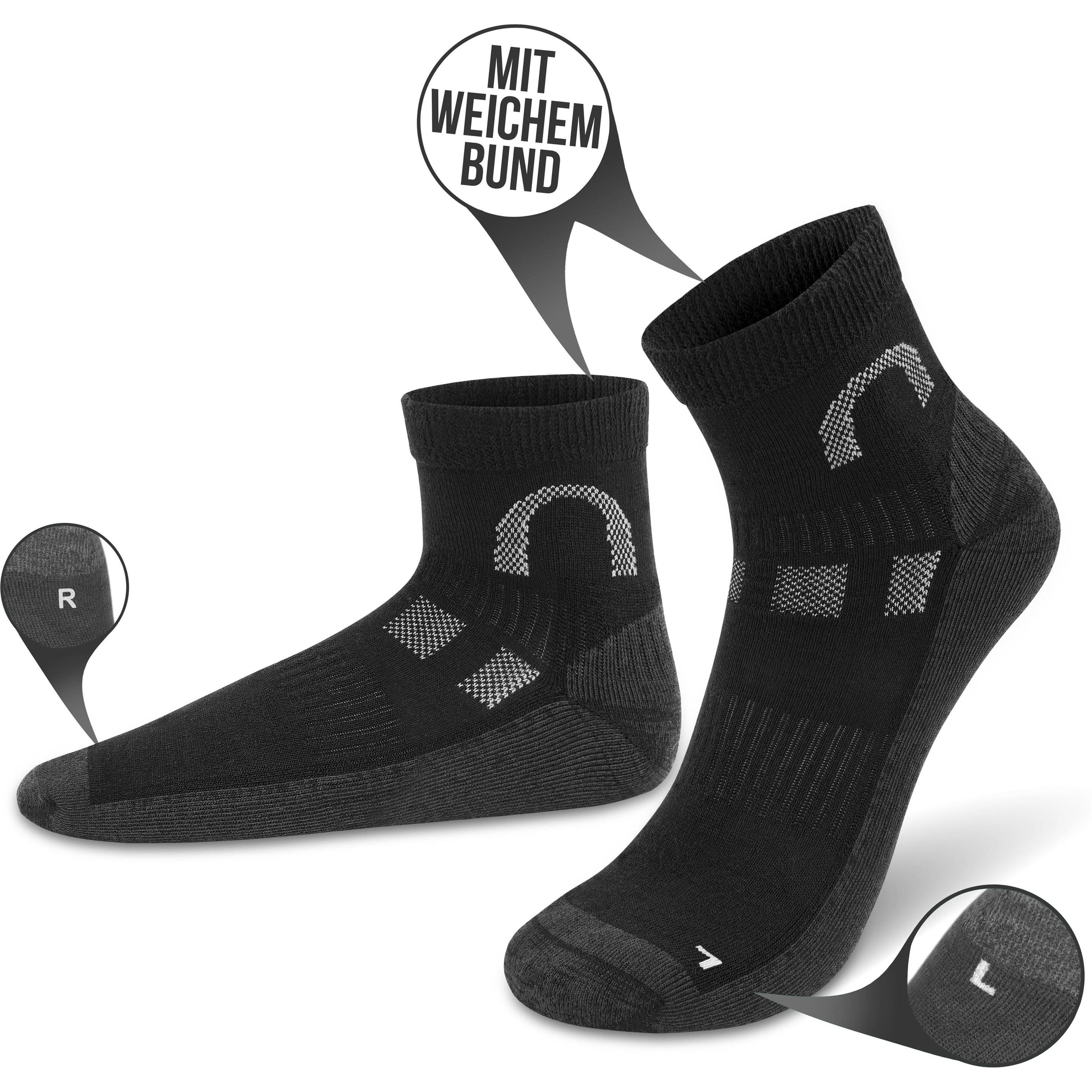 Thumbnail - Normani, Herren, Socken, 2 Paar Merino-Kurzschaftsocken Lismore, Schwarz, (2er Pack, 39 - 42)