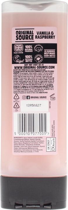 Actual product image Original Source Vanilla & Raspberry (250 ml)
