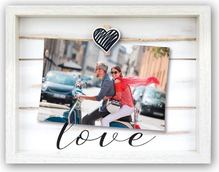 Image du produit Goldbuch Cadre photo Vivienne avec clip 10 x 15 cm, blanc (24,5 x 18,5 cm)