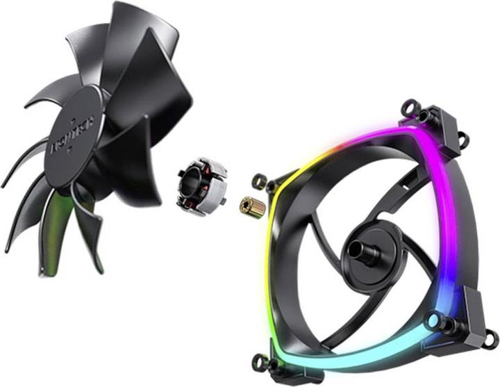 Produktbild Montech AX120 PWM ARGB Lüfter - 120mm, schwarz (120 mm, 1 x)