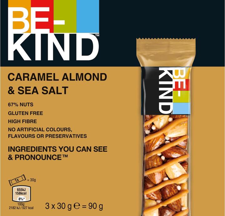Actual product image Be-Kind Caramel Almond & Sea Salt (1 pcs., 90 g)