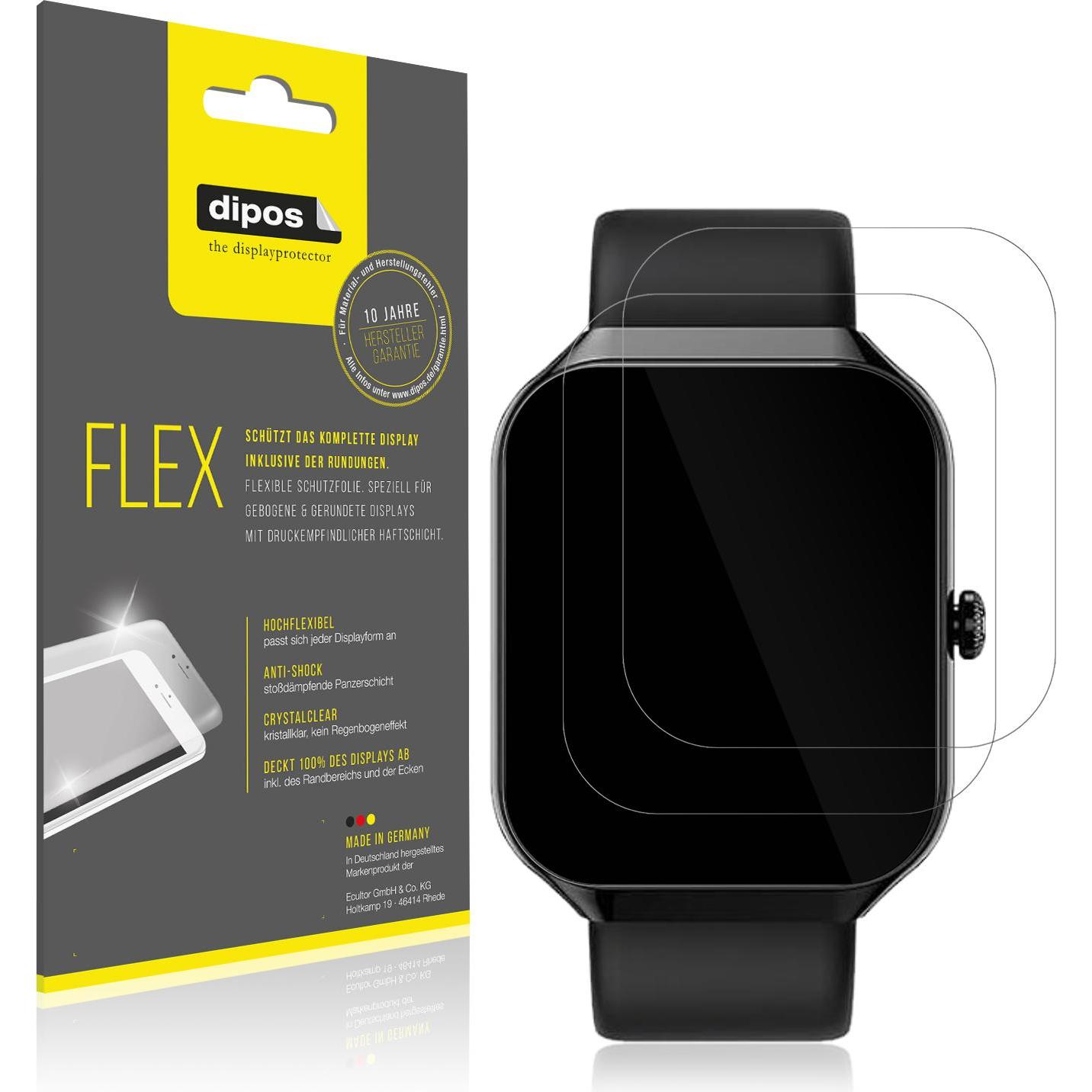 Dipos 3D Full Cover Schutzfolie, Smartwatch Schutzfolie, Transparent