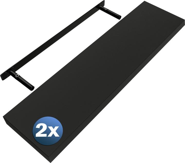 Set of 2 matt black