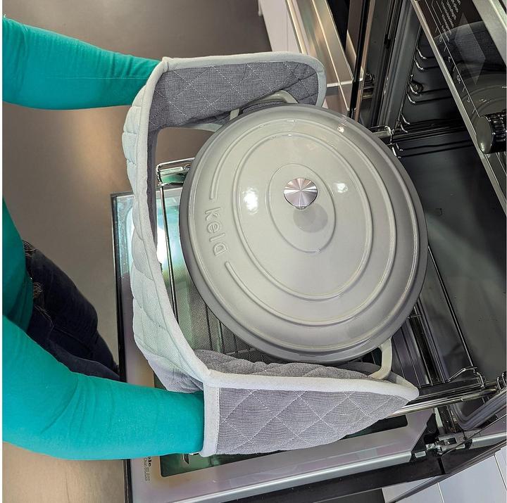 Produktbild Kela Doppelter Ofenhandschuh Tia (gewebt / Füllung Polyester, 100 % Baumwolle)