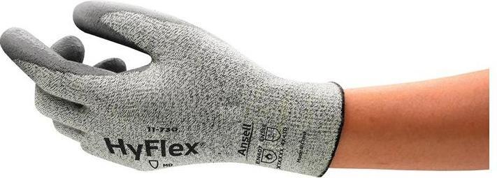 Ansell Cut-resistant glove HyFlex® 11-730 size 11 grey EN 388 PPE category II nylon/Lycra/glass fibre/In...