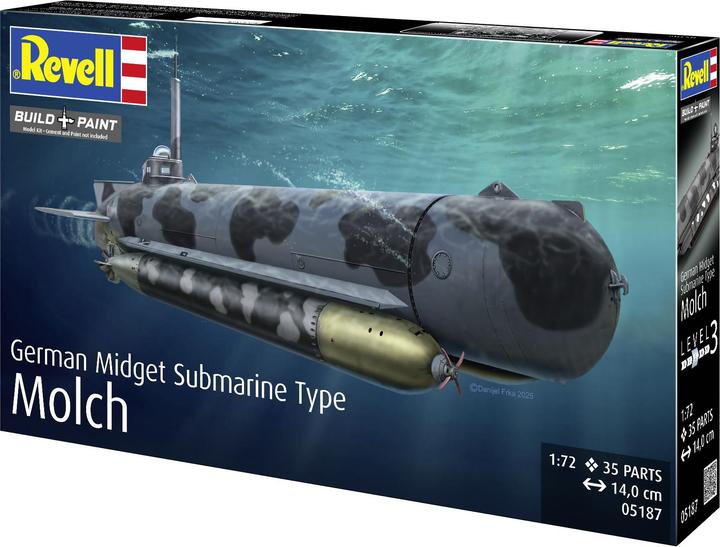 Actual product image Revell German Midget Submarine Type Molch
