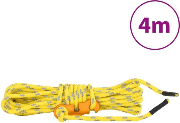 Immagine prodotto vidaXL Corde per tende con tendicorda 8 pezzi. Riflettente 4 m 4 mm
