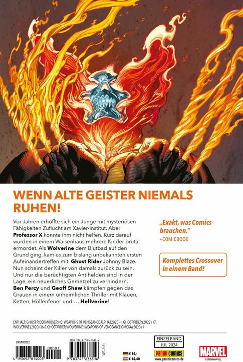 Produktbild Panini Ghost Rider & Wolverine: Waffen der Vergeltung (Deutsch, Alexander Rösch, Benjamin Percy, Geoff Shaw, 2024)