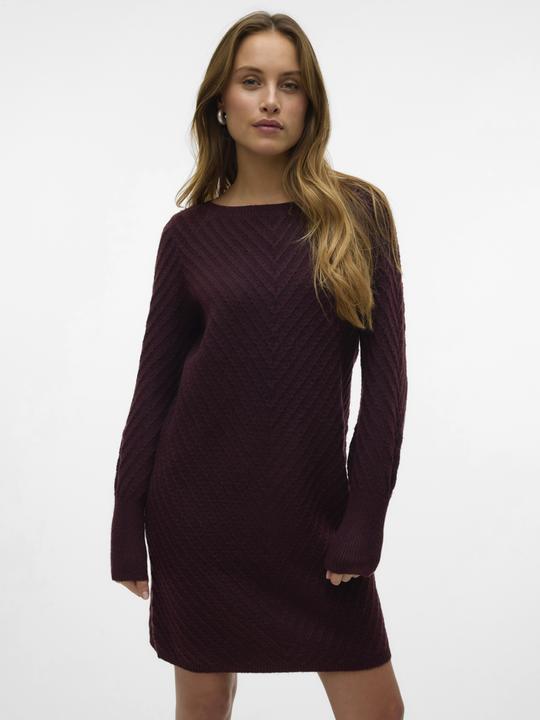Actual product image Vero Moda VMANJASTINNA LS BOATNECK DRESS GA EXC Knitted Dress (XS)