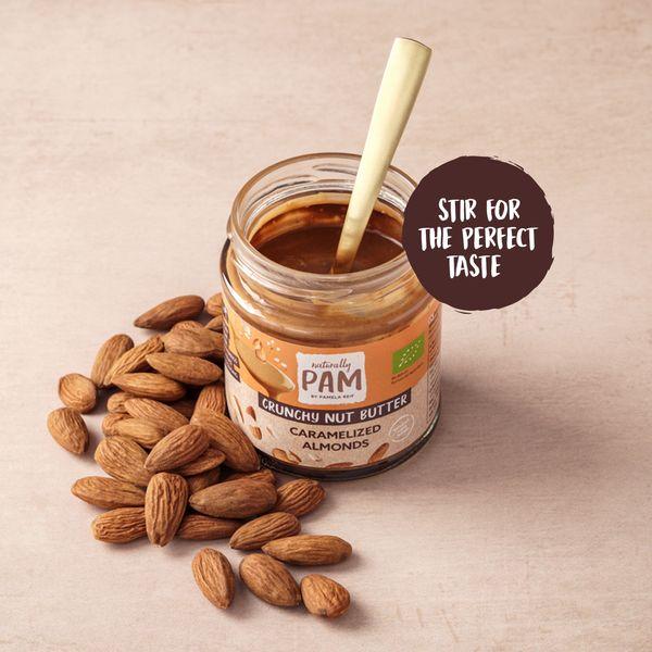 Actual product image Naturally Pam Spread Organic Crunchy Nut Butter Roasted Almonds 200 g (370 g)