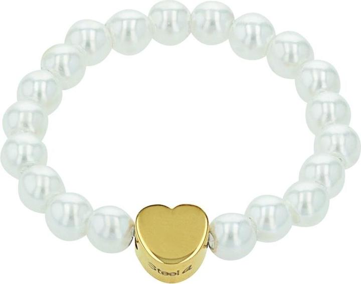 Actual product image Amor Ringe für Damen, Edelstahl, Glasperle | Herz (One size, 950 Platinum)