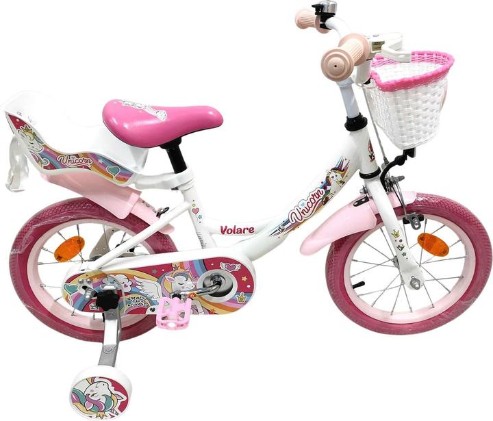 Actual product image Volare - Children's Bicycle 14 - Unicorn White (61473) (14")