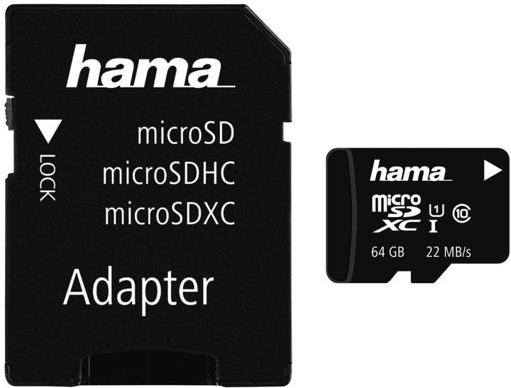 Actual product image Hama 00108077 (64 GB, microSDXC, U1, UHS-I)