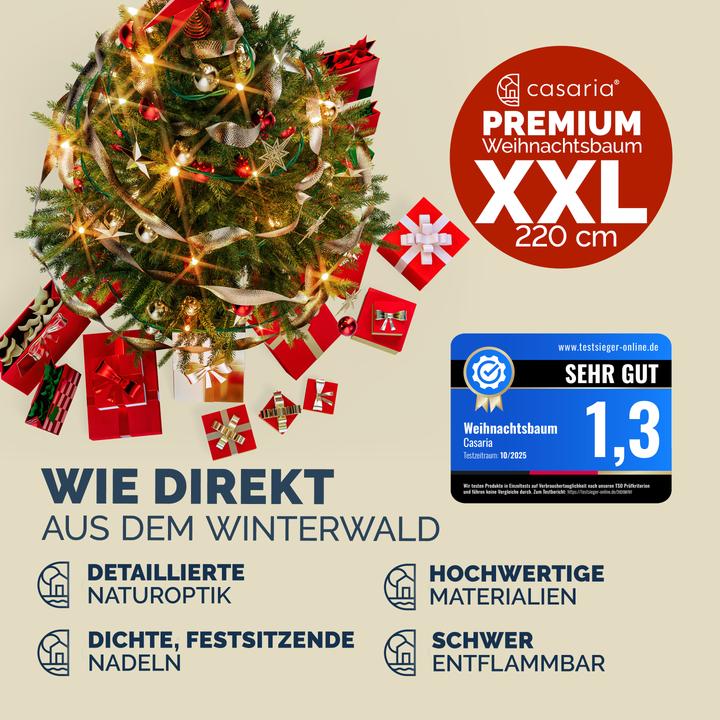 Actual product image Casaria Premium Christmas Tree (220 cm)