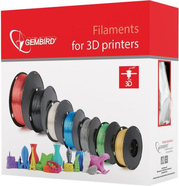 Image du produit Gembird Cassette de filament PLA bobine étroite (PLA, 1.75 mm, 1000 g, Rose)