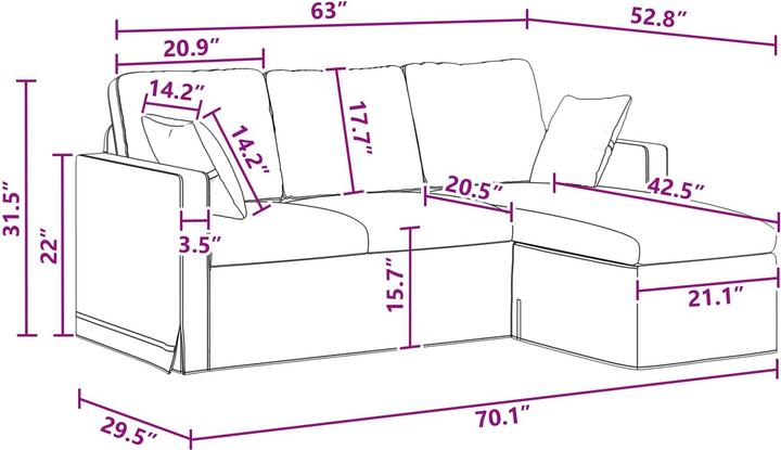 Produktbild vidaXL Modernes Sofa
