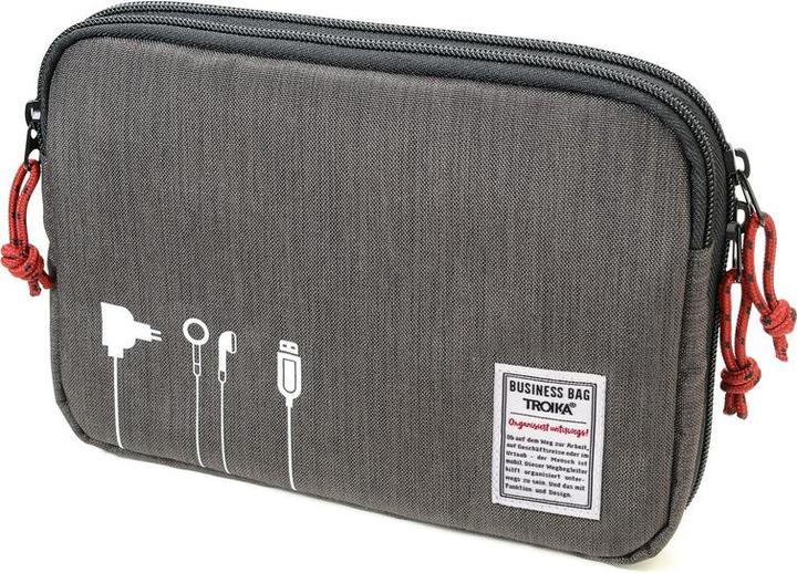Actual product image Troika BUSINESS TECH POUCH 2 Pochette pour câbles, gris