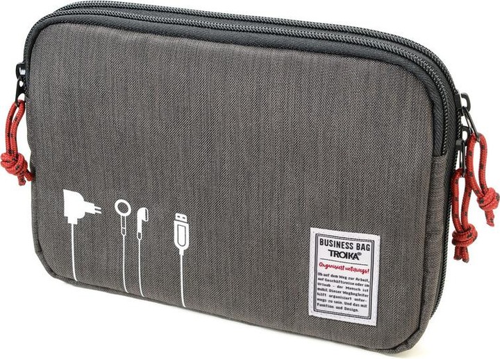 Produktbild Troika BUSINESS TECH POUCH 2 Kabeltasche, grau