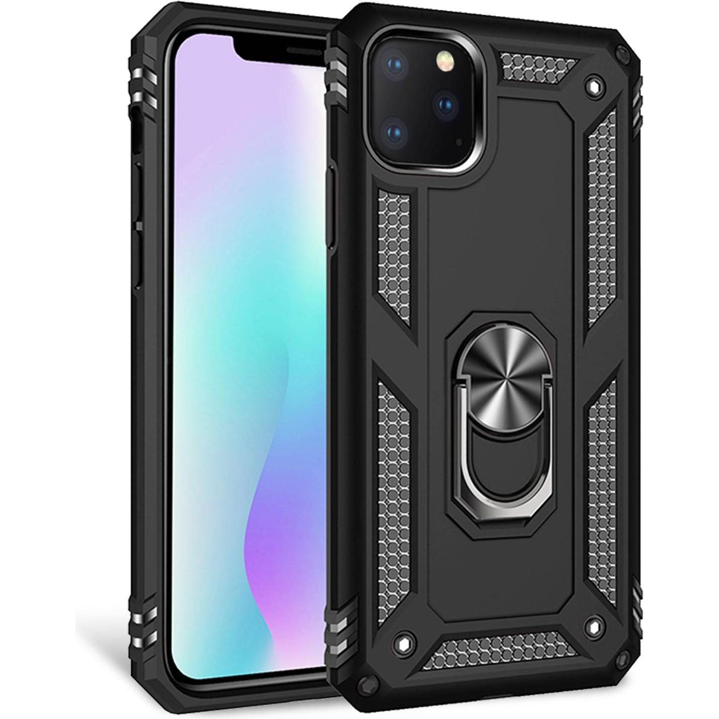 Nalia Ring Hülle (Apple iPhone 11 Pro Max), Smartphone Hülle, Schwarz