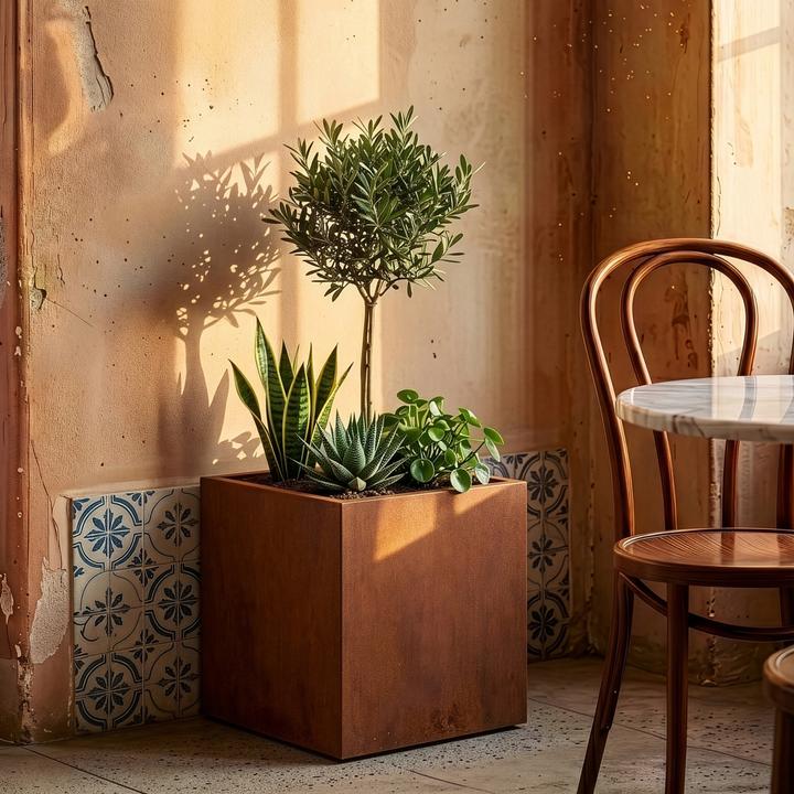 Produktbild Casa.Pro Pflanzkübel Vaargel 60x60x60 cm Cortenstahl Edelrost