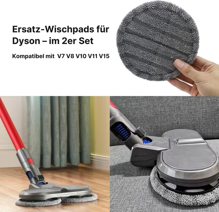 Produktbild Hermex Alternative Wischpads für Wischaufsatz Dyson Staubsauger V7 V8 V10 V11