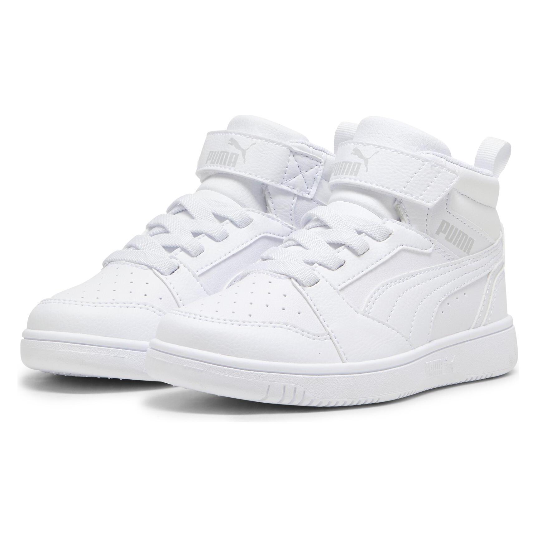 Puma, Jungen, Sneakers, Rebound V6 Mid Ac+ Ps, Grau, Weiss, (34.5)