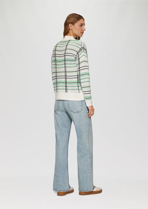 Produktbild s.Oliver Strickjacke Cardigan aus Wollmix mit Karomuster (38)