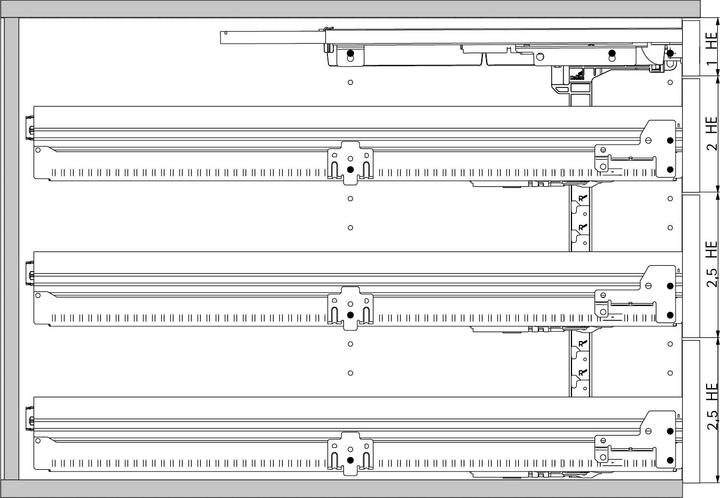 Actual product image Hettich Part-extension set