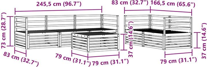 Produktbild vidaXL Outdoor-Sofa