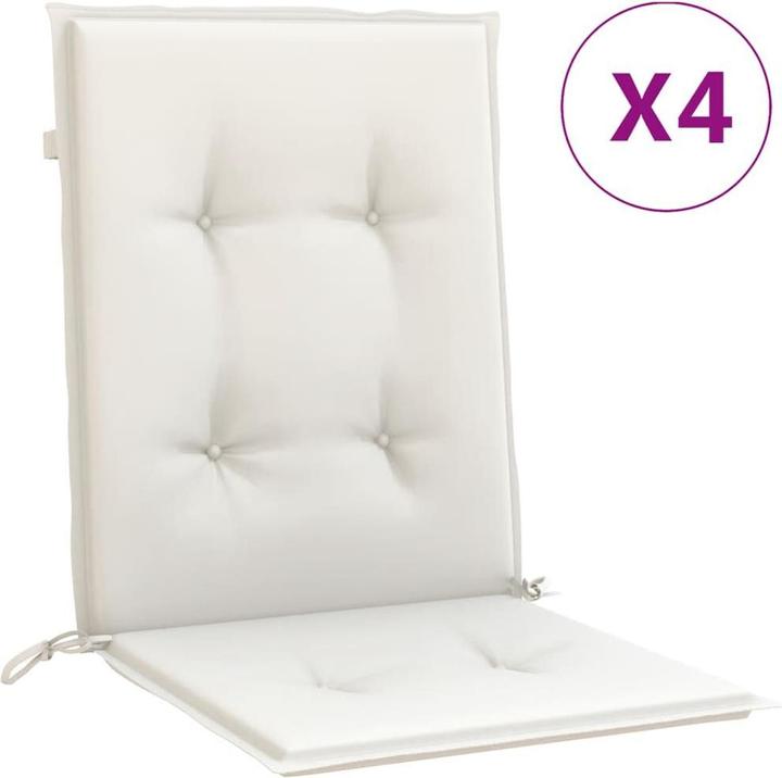 Image du produit vidaXL Housses pour sièges à dossier bas 4 pcs. tissu (100 x 50 x 4 cm)