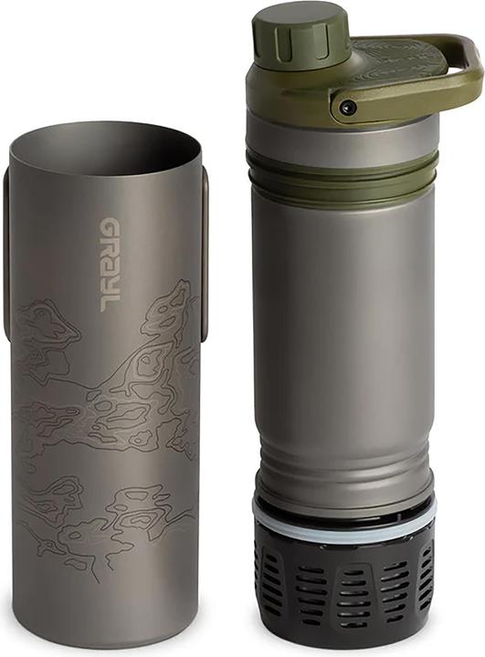 Immagine prodotto Grayl UltraPress Purificatore Bottiglia in titanio color drago d'oliva (0.50 l)