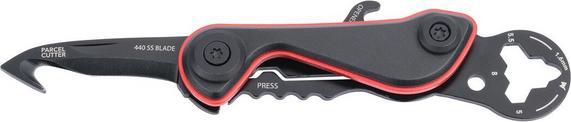 Actual product image Troika PARCEL CUT & CART Multi-outil avec 9 fonctions, noir/rouge (9 Functions)