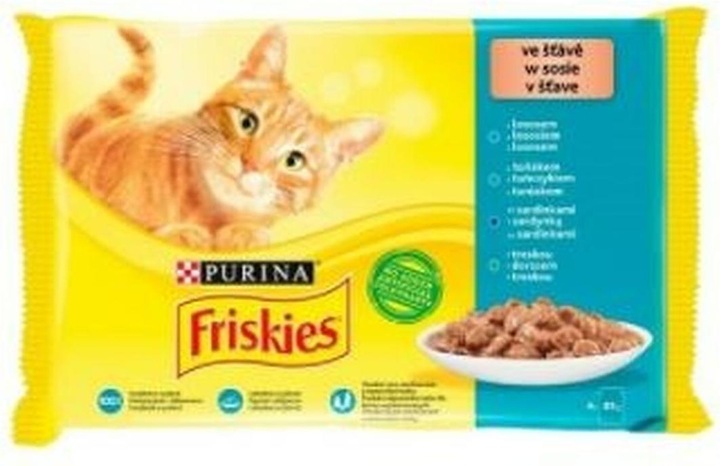 Immagine prodotto Purina Friskies Fish Mix - Cibo umido per gatti - 4x 85 g (Senior, 340 g)