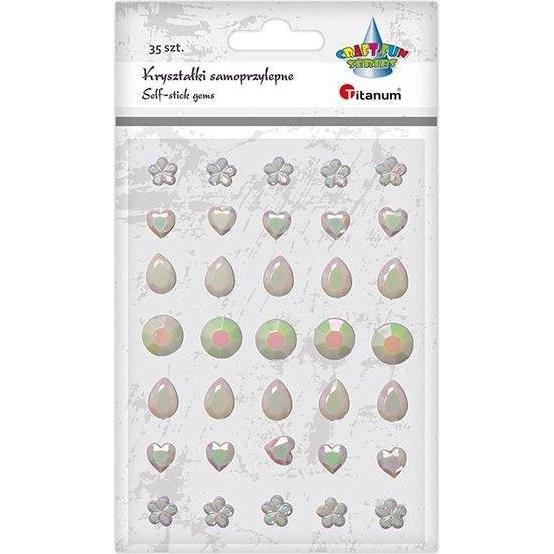 Titanum Selbstklebende Perlkristalle, Mix, 35 Stk