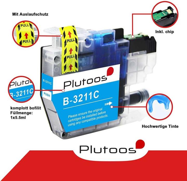 Actual product image Plutoos Brother LC-3211 cartridges XXL compatible, set of 4 colours (M, C, Y, FC)
