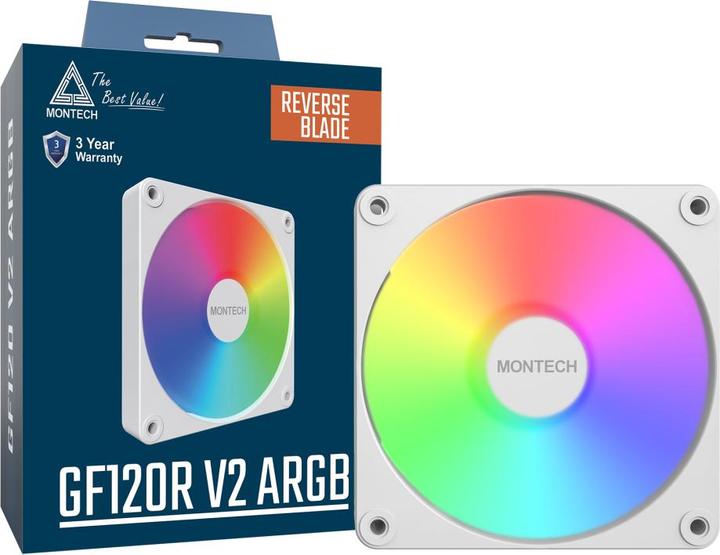 Produktbild Montech CASE FAN 120MM/GF120R V2 ARGB PWM (W) (120 mm, 1x)