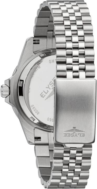 Actual product image Elysee GMT Pro Second Time Zone, Screw-Down Crown, Luminous Hands, Date Display (Analogue wristwatch, 40 mm)