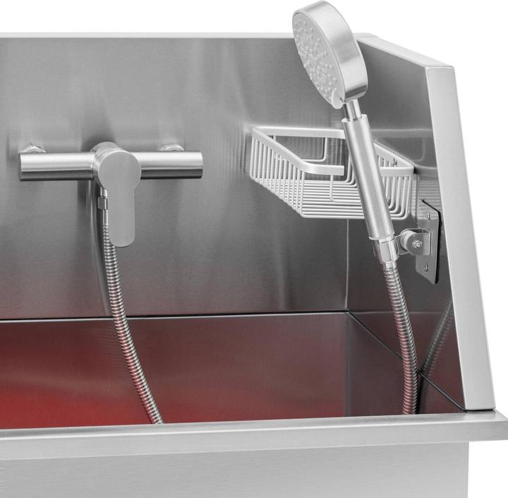 Produktbild Physa Hundebadewanne Hundewanne Haustierpflegewanne Edelstahl bis 60 kg Komplettset (Hund)