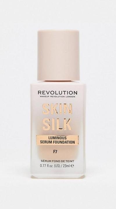 Actual product image Makeup Revolution Skin Silk Serum Foundation Light to Medium Coverage with Hyaluronic Acid 23ml F7 (F7)