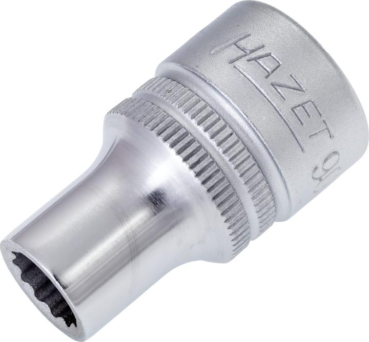 Actual product image HAZET Socket ∙ 12-point 900Z-9 ∙ Square, hollow 12.5 mm (1/2 inch) ∙ Outside 12-point traction prof… (9 mm)