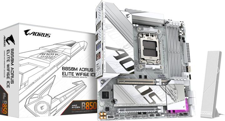 Produktbild Gigabyte B850M AORUS Elite WIFI6E ICE (AM5, AMD B850, mATX)